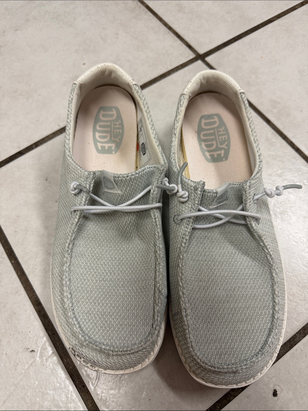 Hey Dude Women's Slip-On Loafers in Light Gray